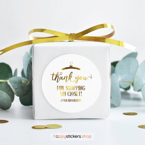 Thank You For Shopping My Closet! Stickers & Labels with your custom text - Picture 7 of 17